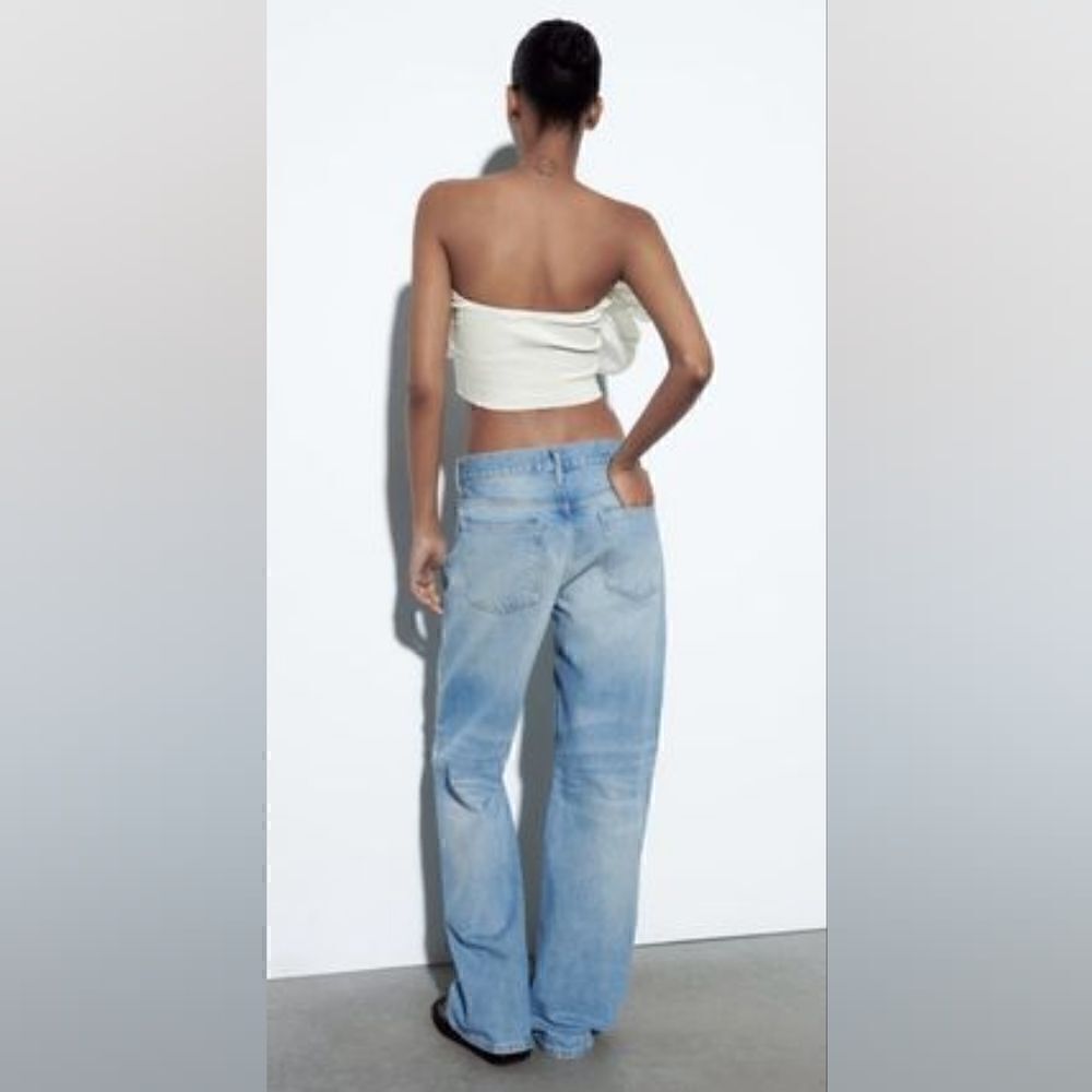 ZARA ORGANZA CROP TOP - Picture 8 of 10